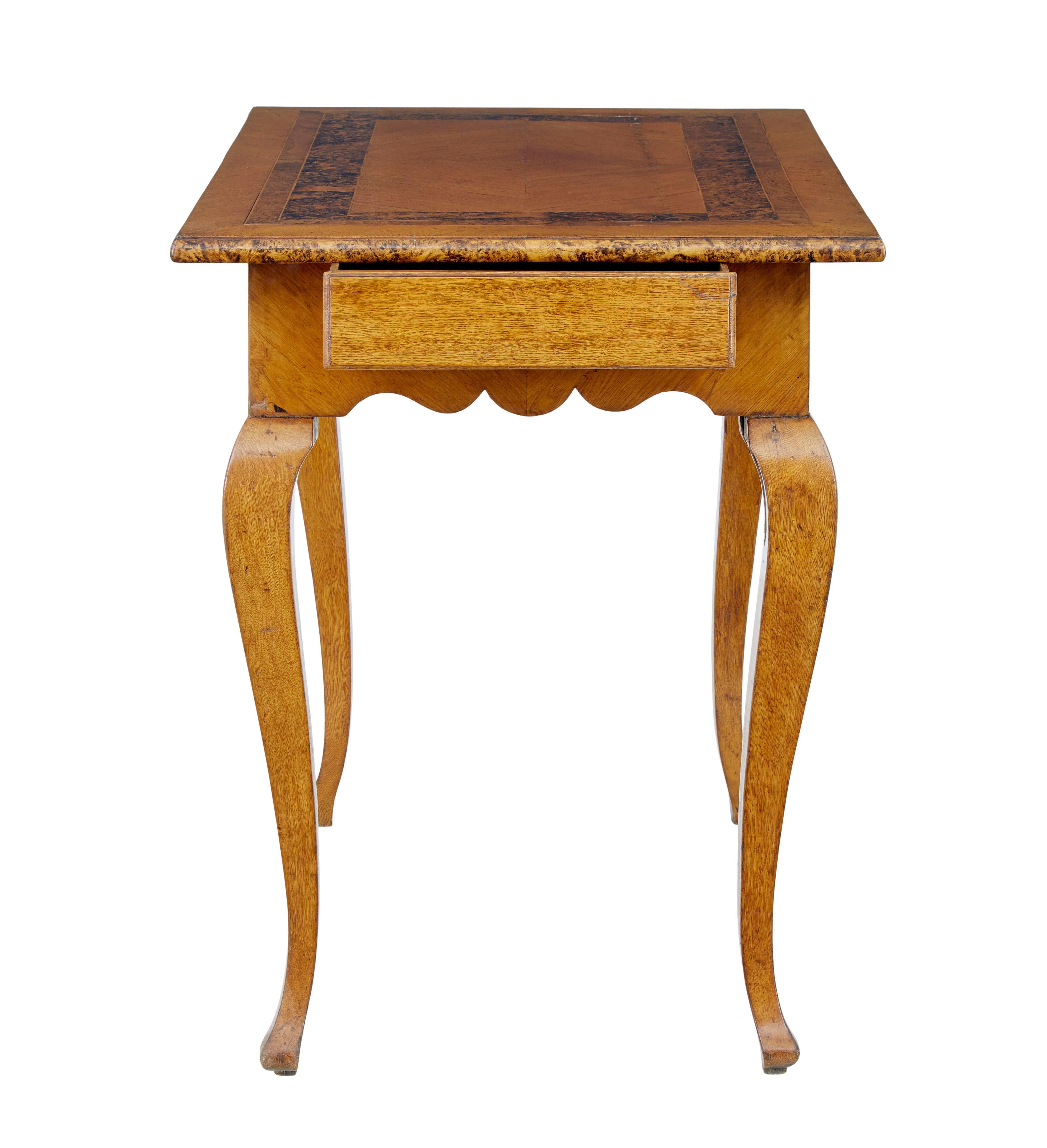 Gustavian Swedish mid 19th century alder root occasional table For Sale