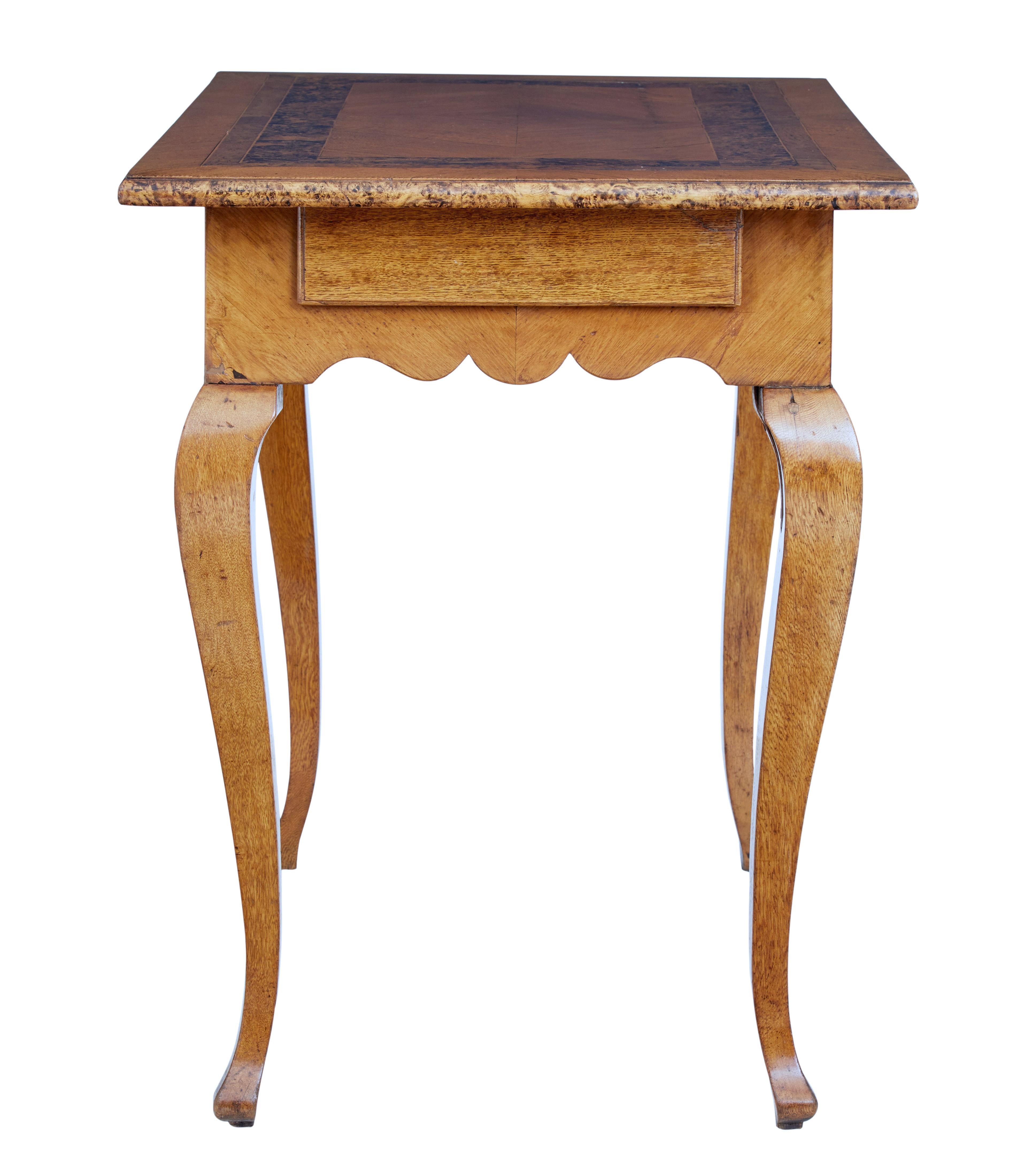 Birch Swedish Mid 19th Century Alder Root Occasional Table