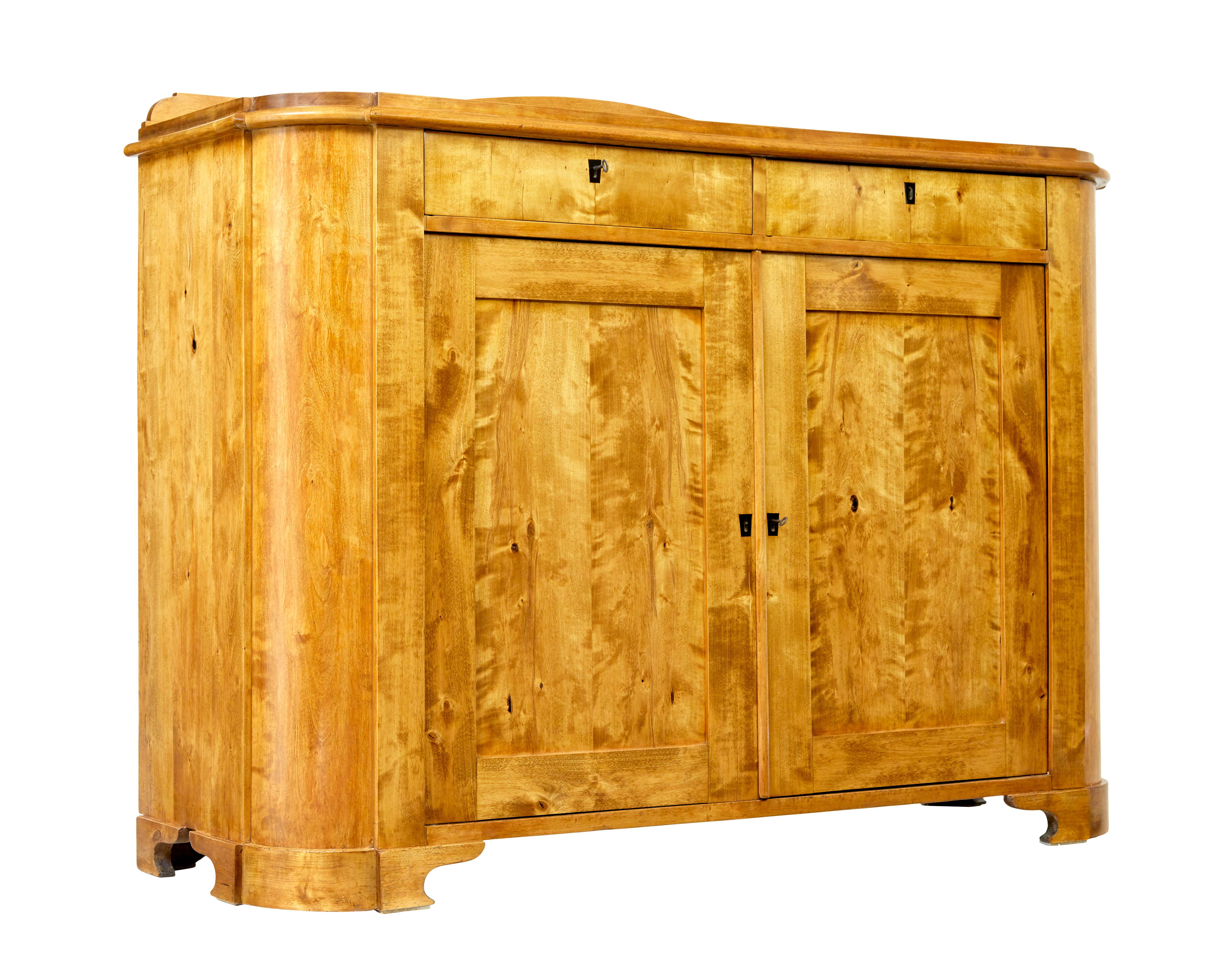 19th Century Swedish mid 19th century birch buffet sideboard For Sale