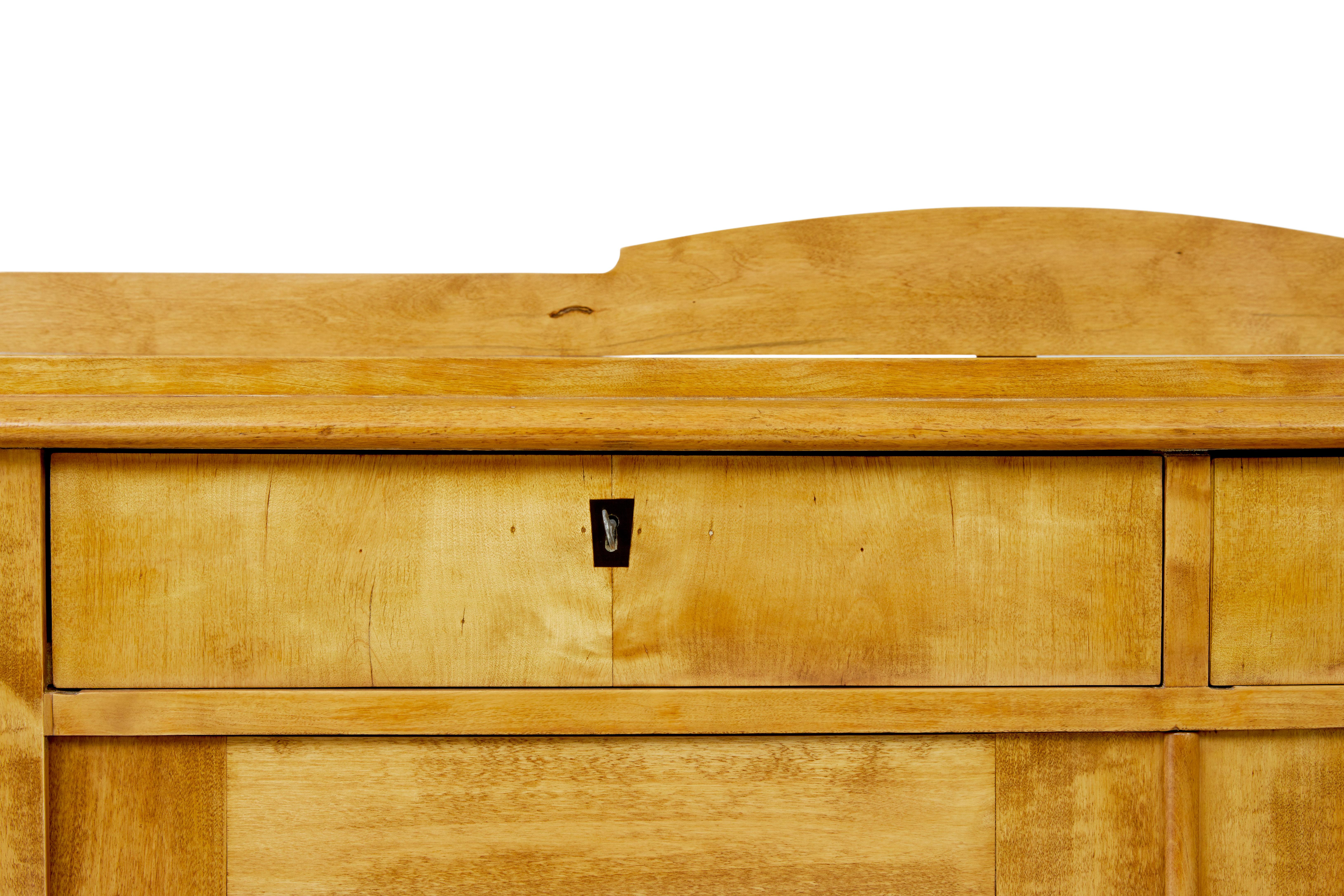 Birch Swedish mid 19th century birch buffet sideboard For Sale