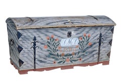 Swedish Mid 19th Century Hand Painted Dome Top Chest