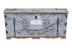 Swedish Mid 19th Century Hand Painted Dome Top Chest