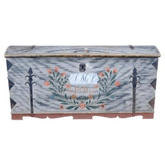 Swedish Mid 19th Century Hand Painted Dome Top Chest