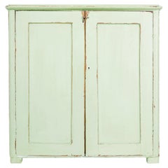 Used Swedish mid 19th century painted pine cupboard sideboard