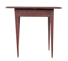 Swedish mid 19th century rustic painted pine side table