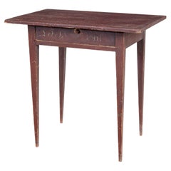 Swedish Mid-19th Century Rustic Painted Pine Side Table