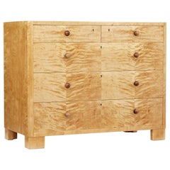 Swedish Mid-20th Century Birch Chest of Drawers