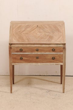 Swedish Mid-20th Century Drop-Leaf Secretary Writing Desk with Drawers