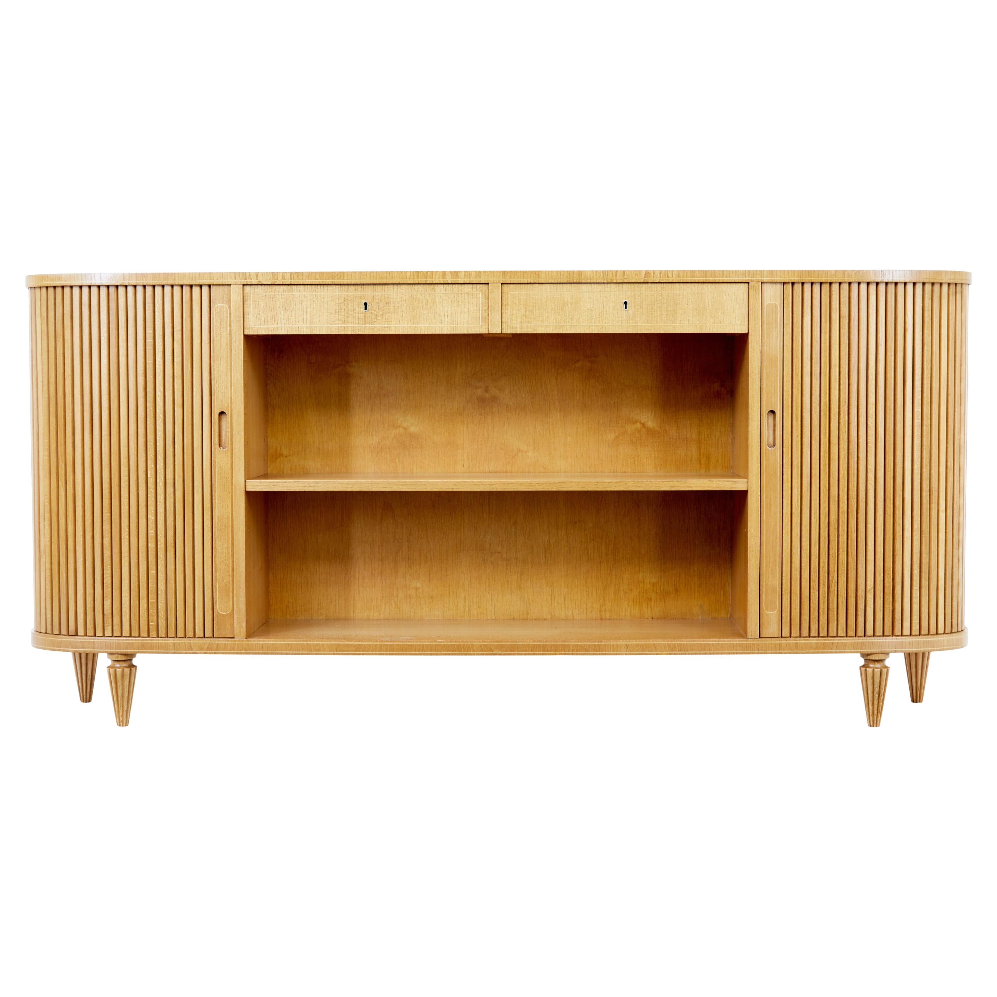 Swedish Mid Century Mahogany Low Open Bookcase at 1stDibs mid century