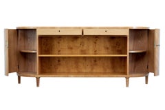 Swedish Mid 20th Century Low Sideboard with Bookcase