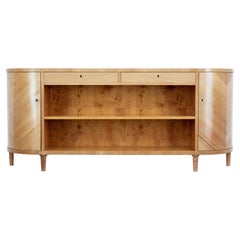 Swedish Mid 20th Century Low Sideboard with Bookcase