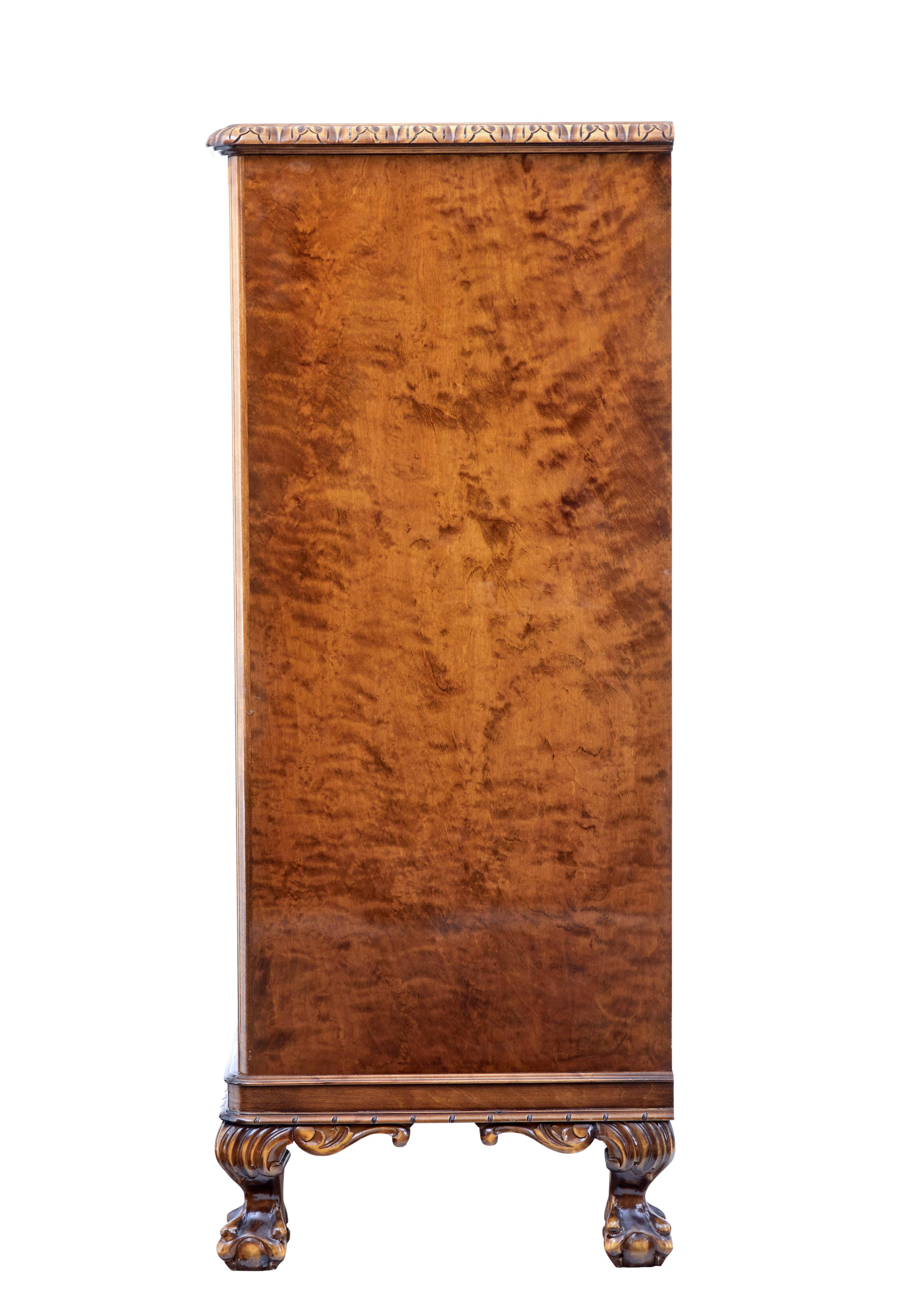 Rococo Revival Swedish Mid-20th Century Rococo Inspired Birch Sideboard