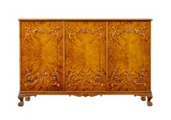 Swedish mid 20th century rococo revival birch sideboard