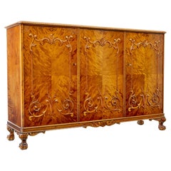Swedish mid 20th century rococo revival birch sideboard