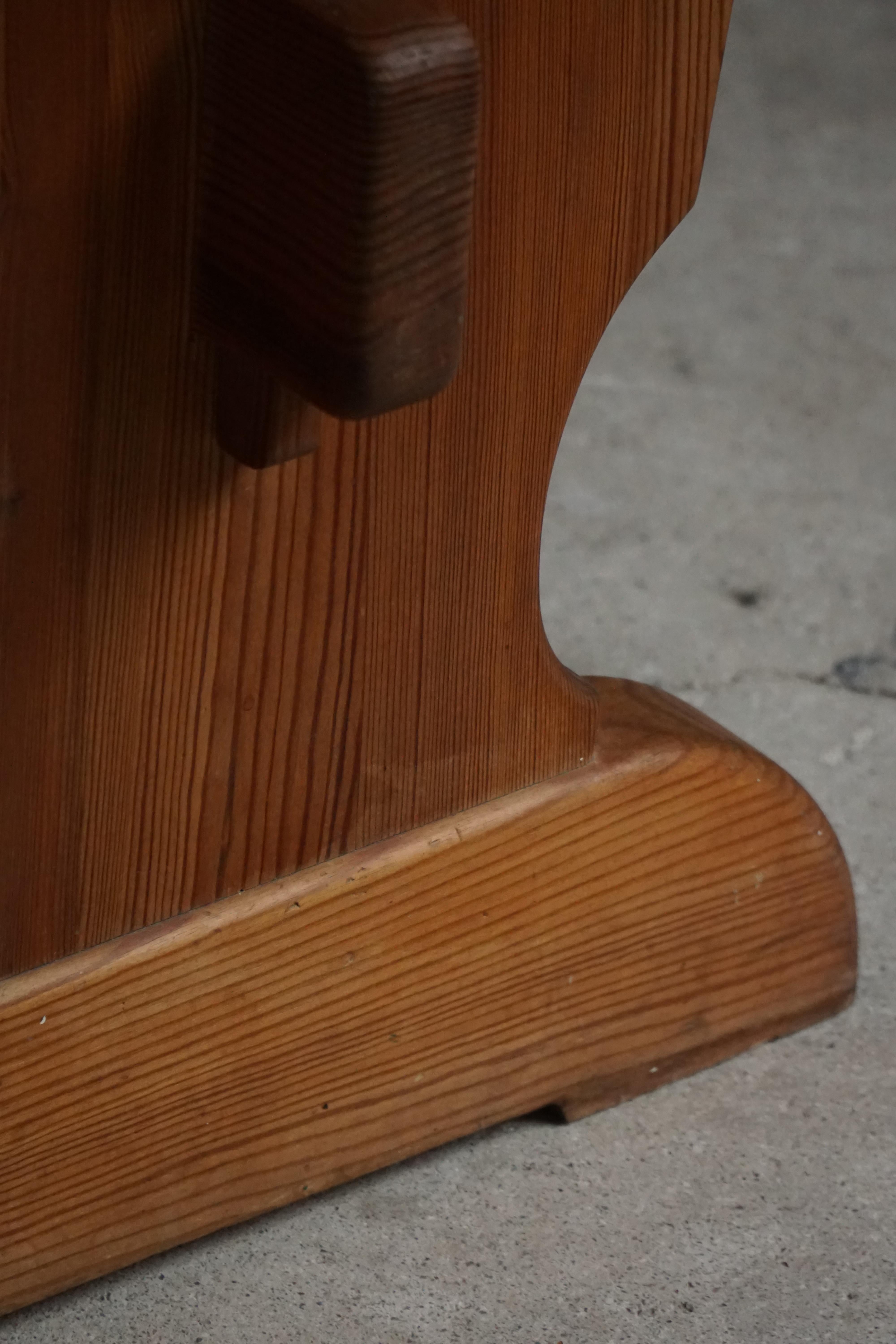 Swedish Mid-20th Century, Solid Pine Dining Table, Åby Möbelfabrik, 1940s en vente 4