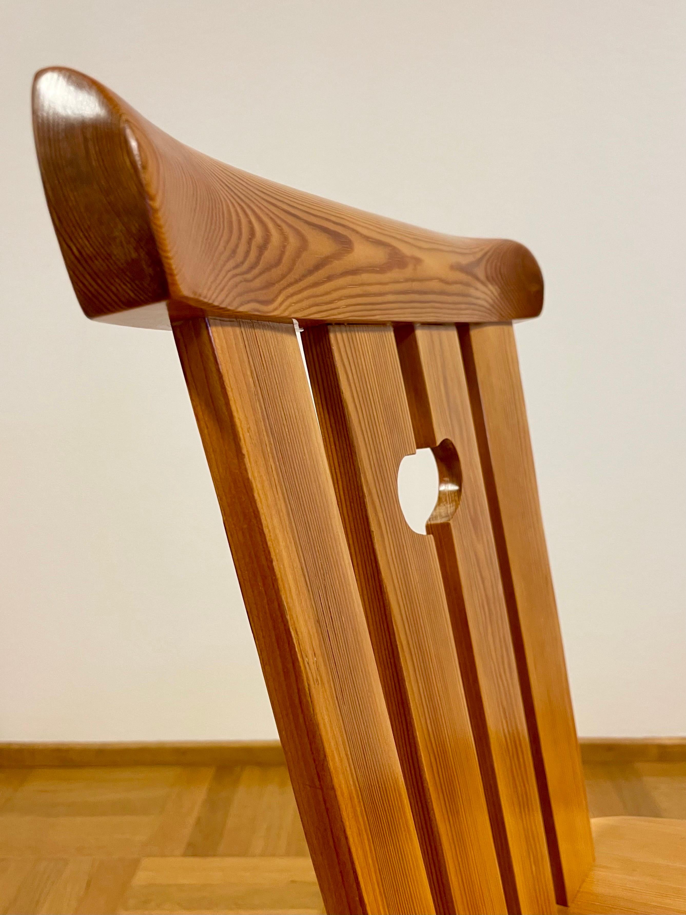 Swedish Mid 20th Pine Chairs Set by Göran Malmvall for Karl Andersson & Söner For Sale 4