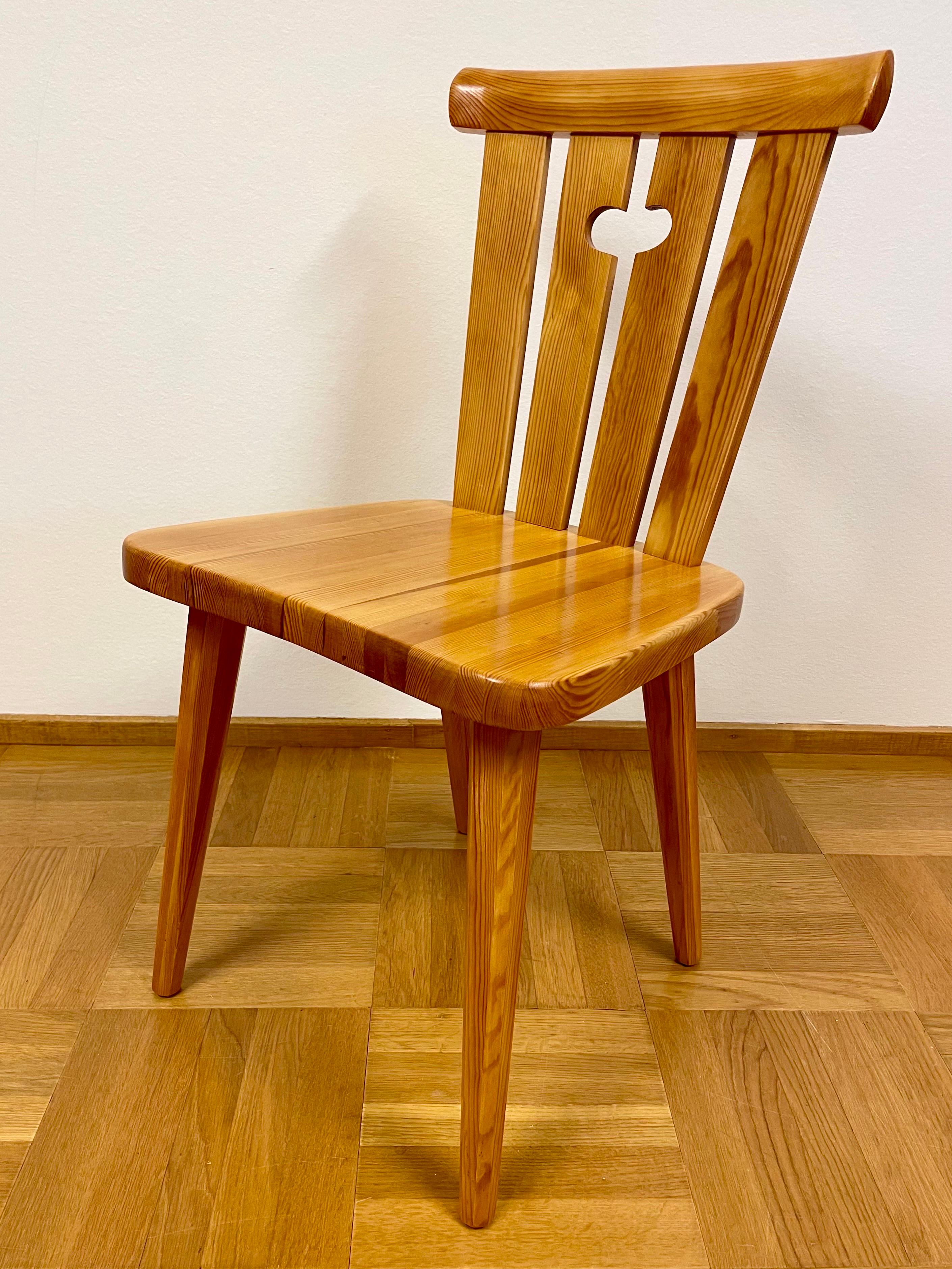 Swedish Mid 20th Pine Chairs Set by Göran Malmvall for Karl Andersson & Söner For Sale 1