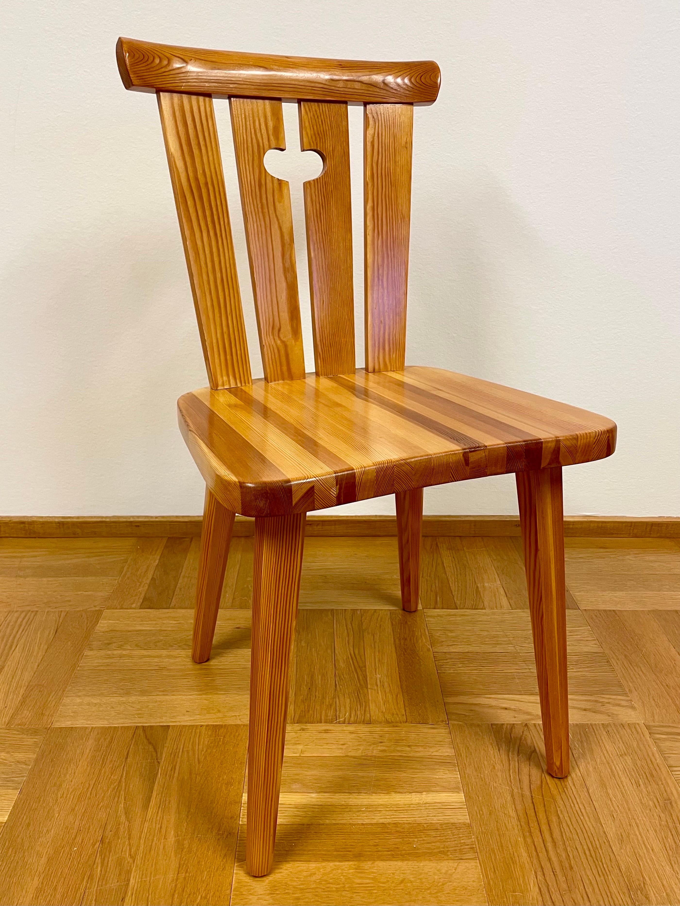 Swedish Mid 20th Pine Chairs Set by Göran Malmvall for Karl Andersson & Söner For Sale 2