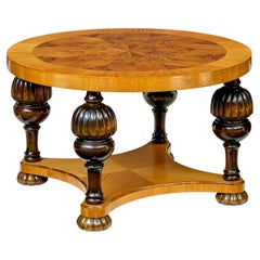 Swedish mid century art deco inspired elm root coffee table