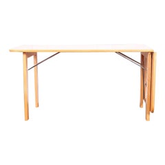 Swedish Mid Century Beechwood Extending Dining Table