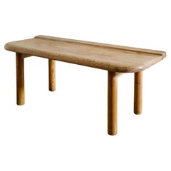 Swedish Mid Century Bench in Solid Stained Pine Produced in Sweden, 1930s 