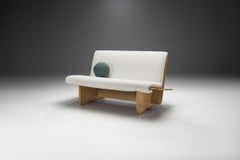 Swedish Mid-Century Birch and Bouclé Sofa, Sweden, 1960s
