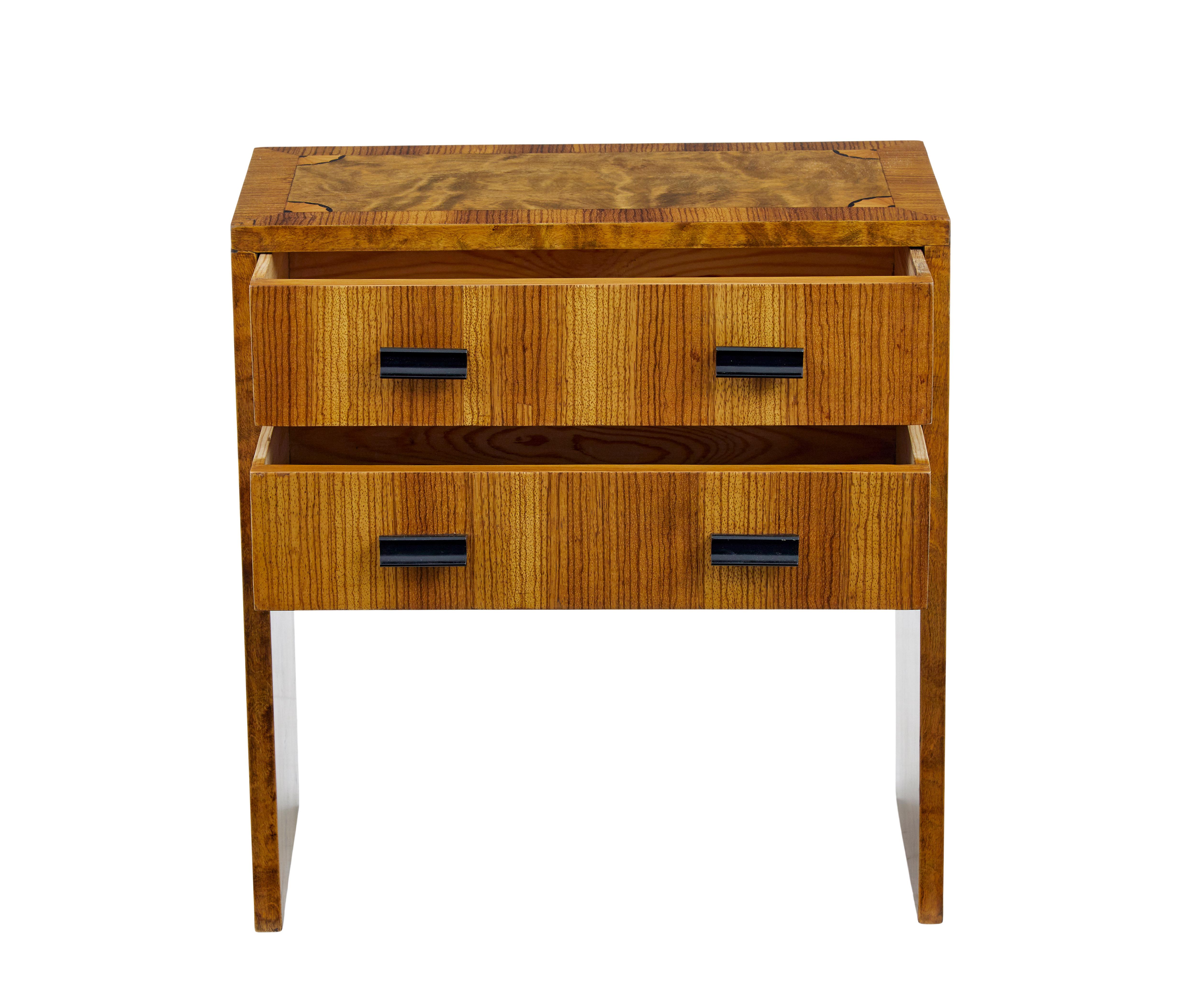 Swedish mid century birch and elm side table In Good Condition For Sale In Debenham, Suffolk