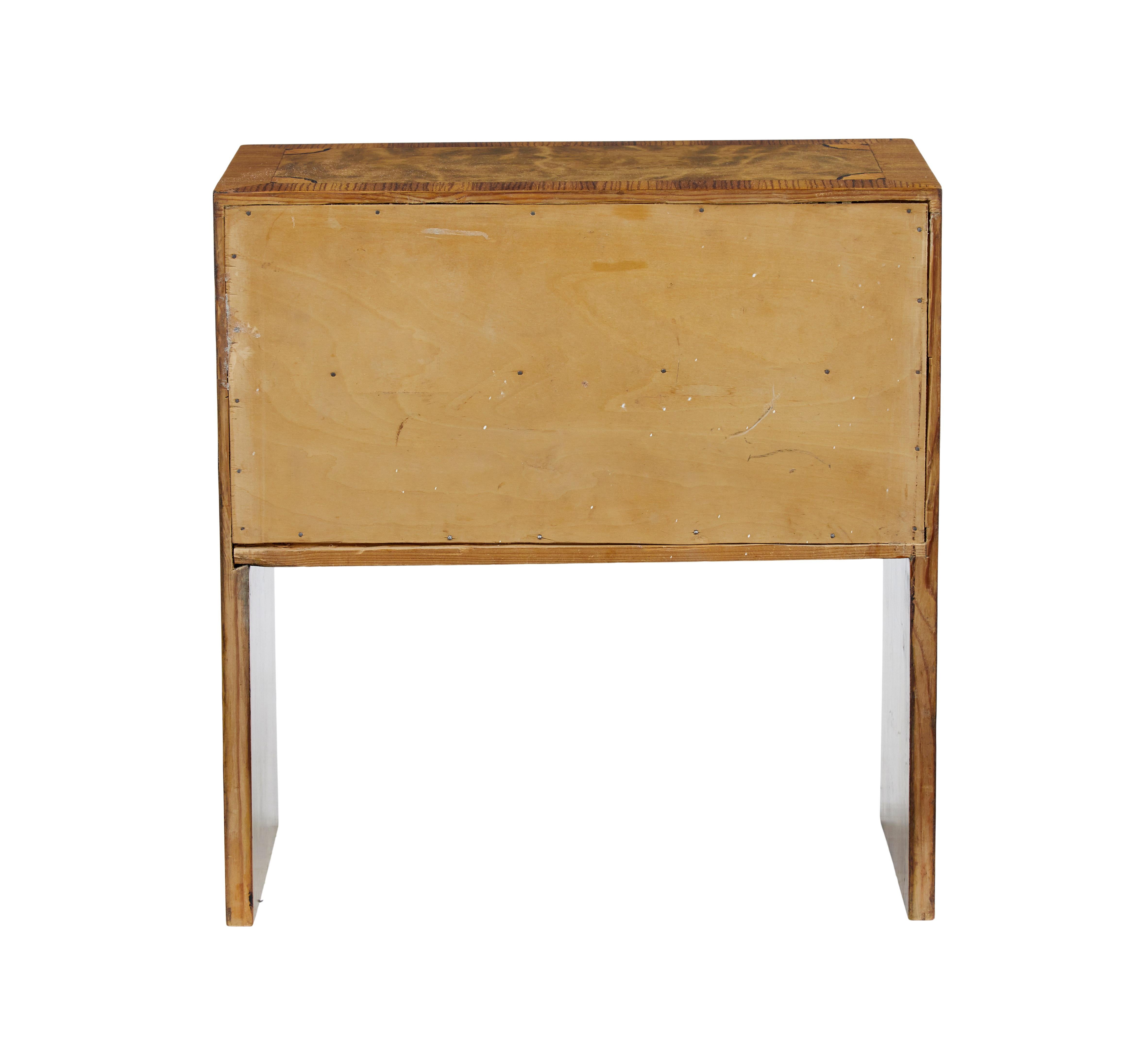 Swedish mid century birch and elm side table For Sale 1