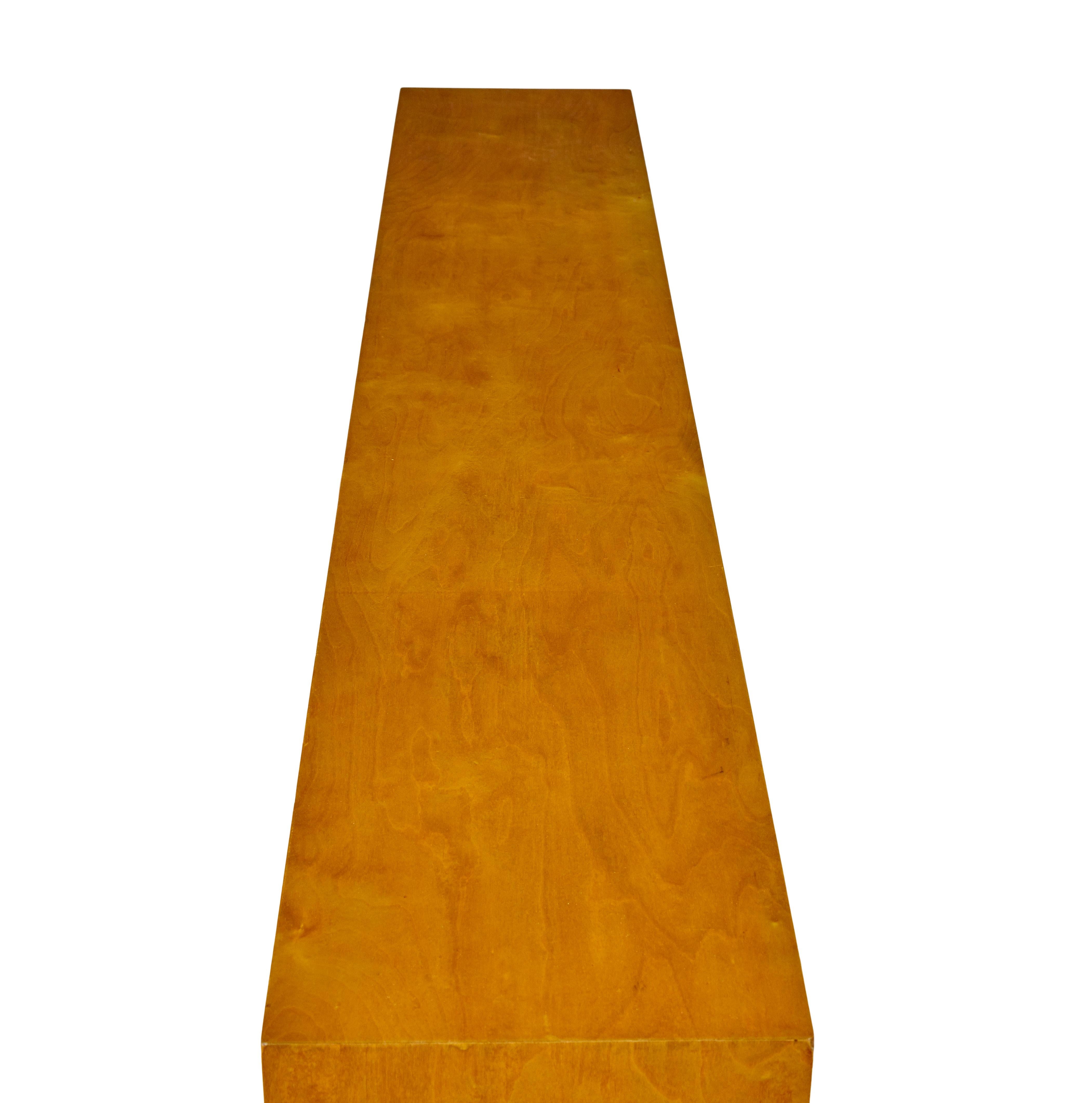 Swedish mid century birch low open bookcase circa 1950.

Good example of elegant and functional Swedish furniture design.

Low footprint on this piece allows it to sit in many areas around the home, while offering plenty of storage.  Rectangular