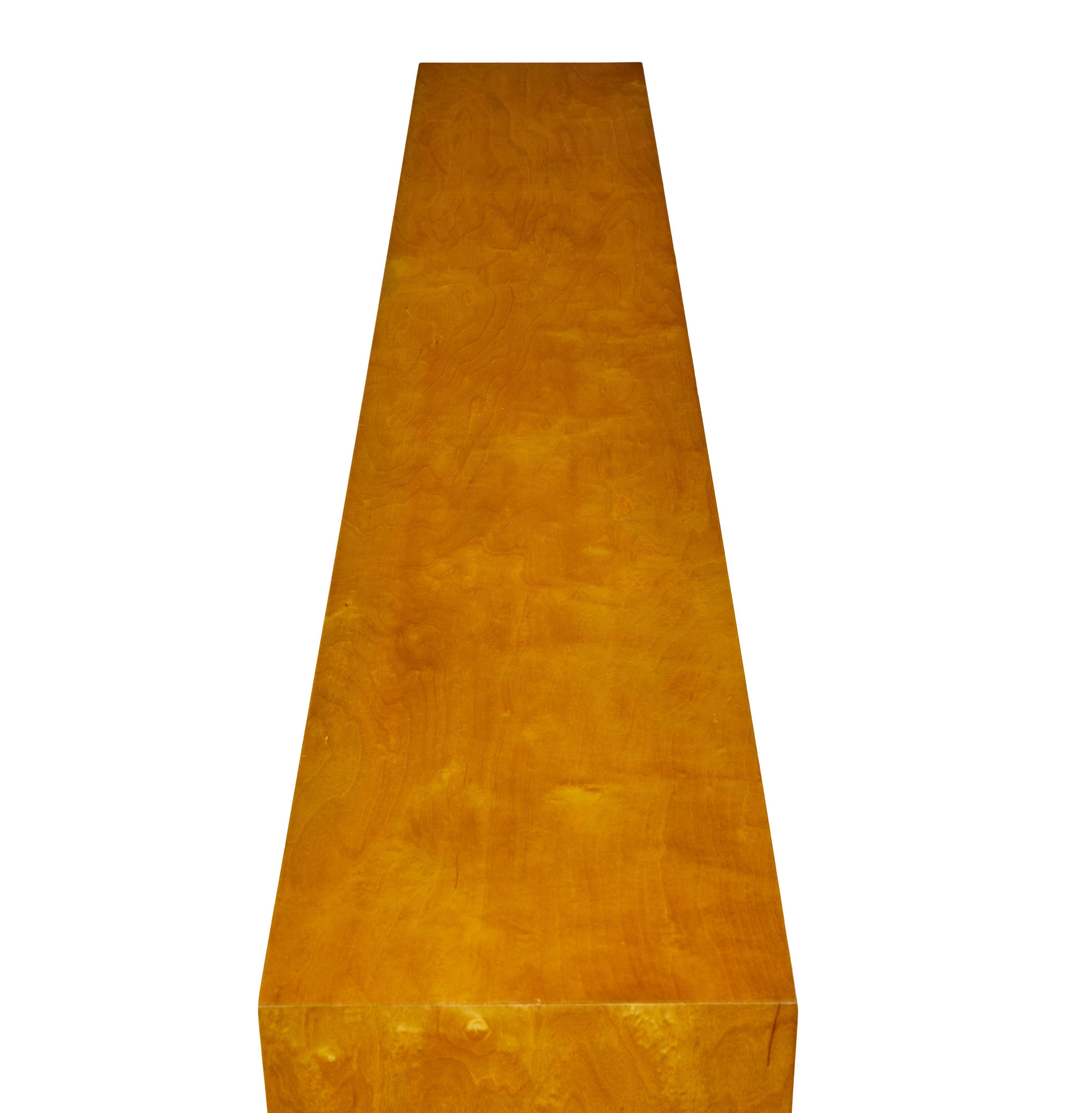 Mid-Century Modern Swedish mid century birch low open bookcase For Sale