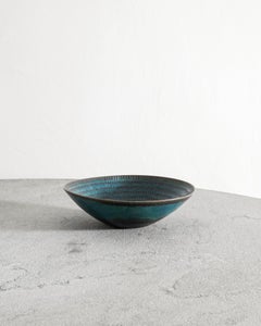 Swedish Mid Century Blue Ceramic Bowl by Stig Lindberg for Gustavsberg, 1960s