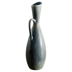 Brocca svedese di metà secolo in ceramica blu di Carl-Harry Stålhane & Rörstrand 1950