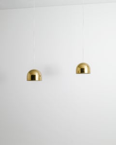 Swedish Mid Century Brass Pendants Lamps in Brass by Eje Ahlgren Bergboms, 1960s