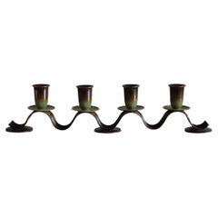 Swedish Mid-Century bronze candlestick