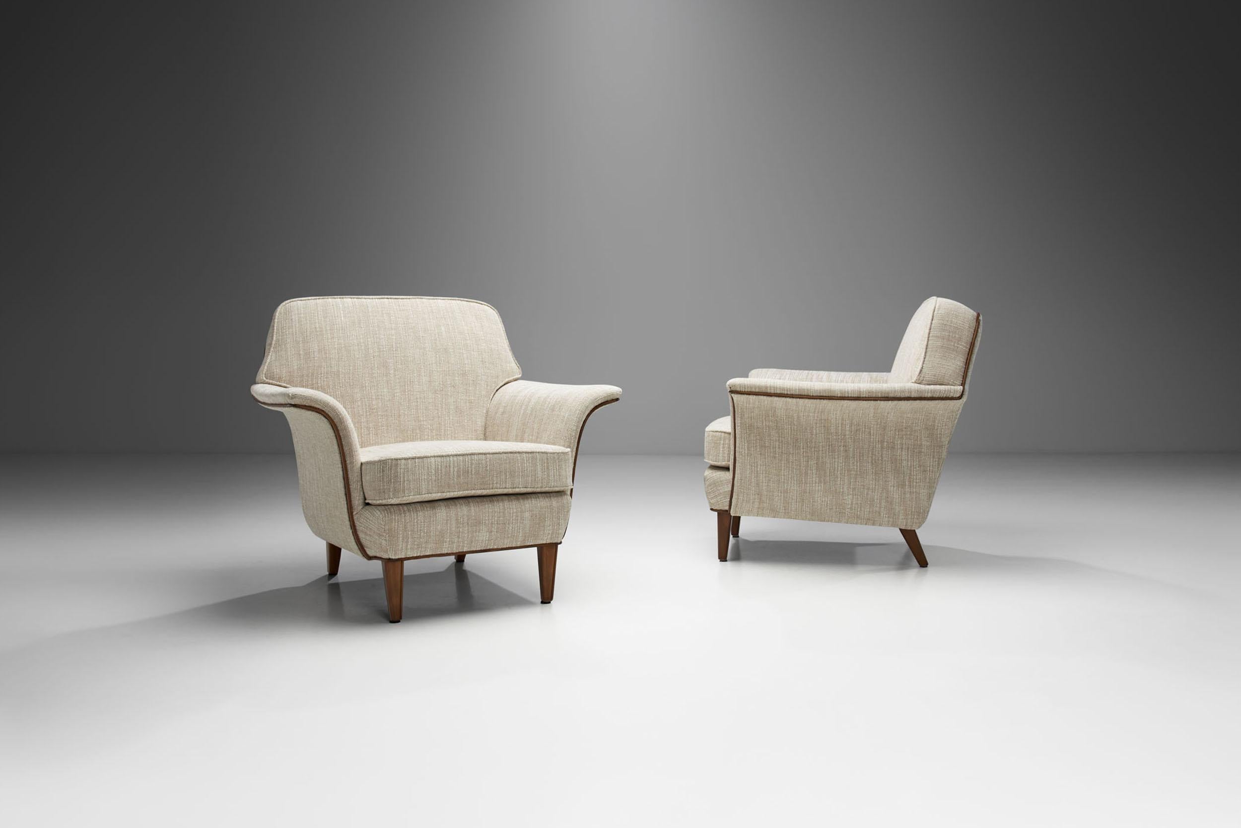 Mid-20th Century Swedish Mid-Century Cabinetmaker Armchairs, Sweden 1950s For Sale