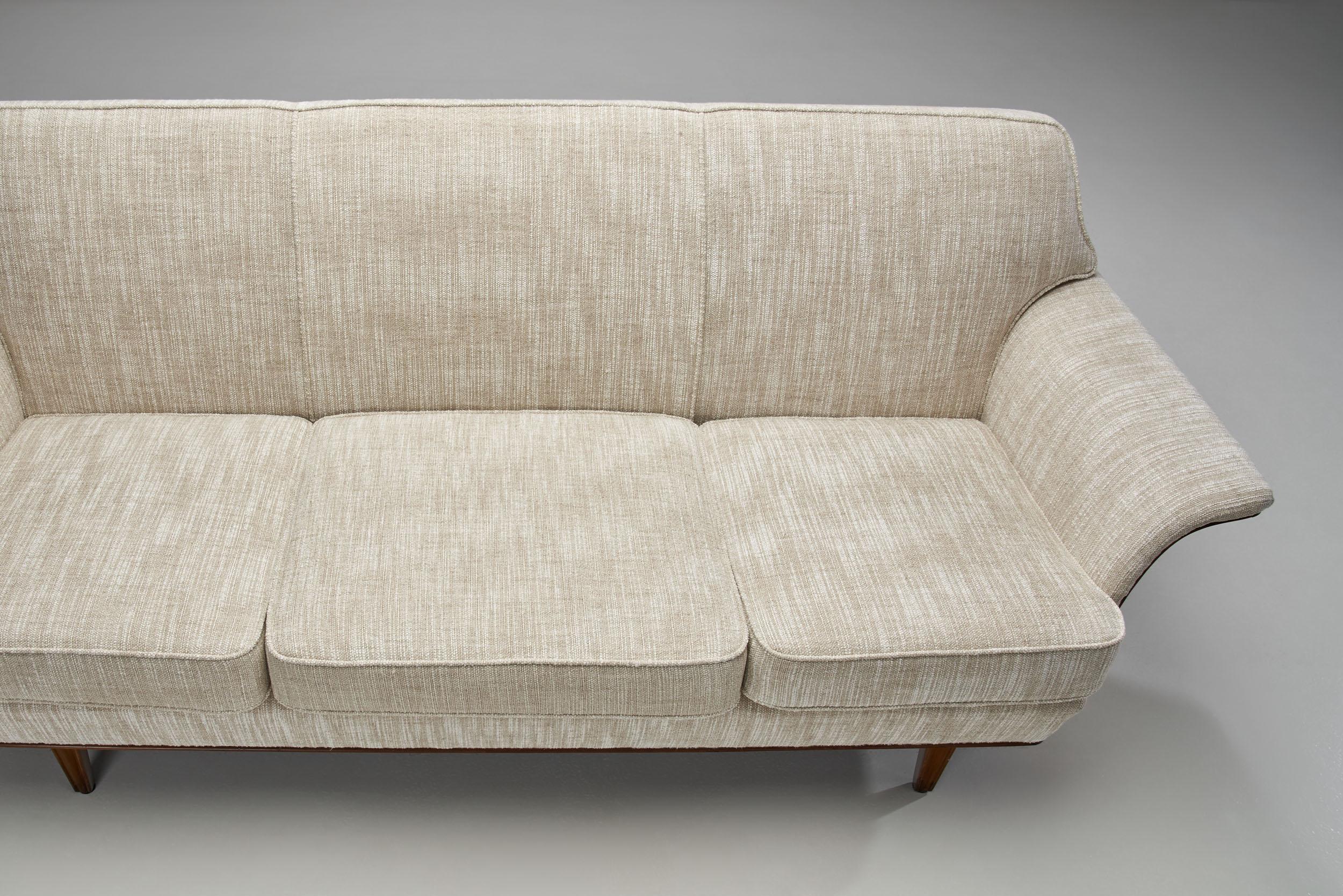 Fabric Swedish Mid-Century Cabinetmaker Sofa, Sweden 1950s For Sale