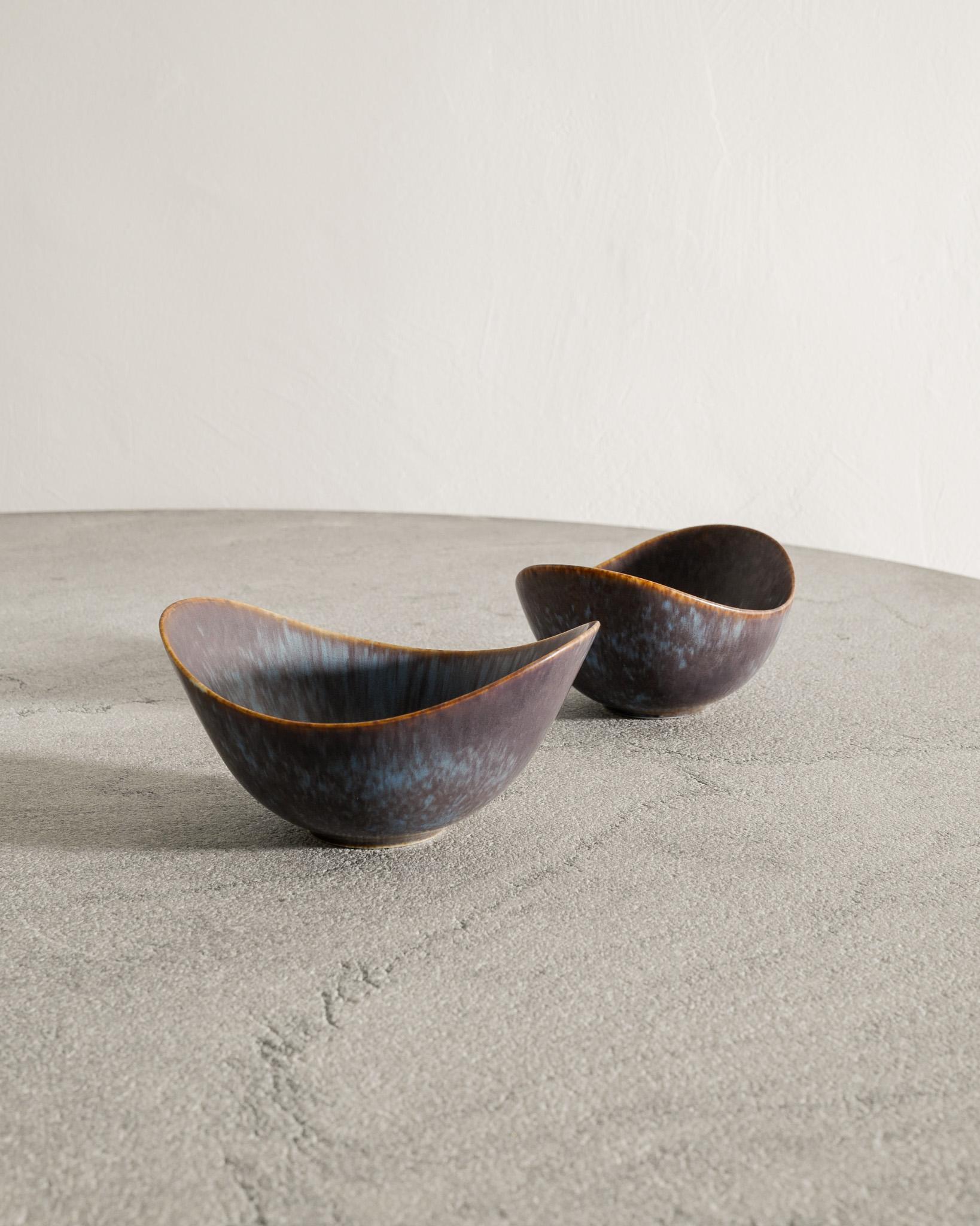 Ciotole svedesi di metà secolo in ceramica 