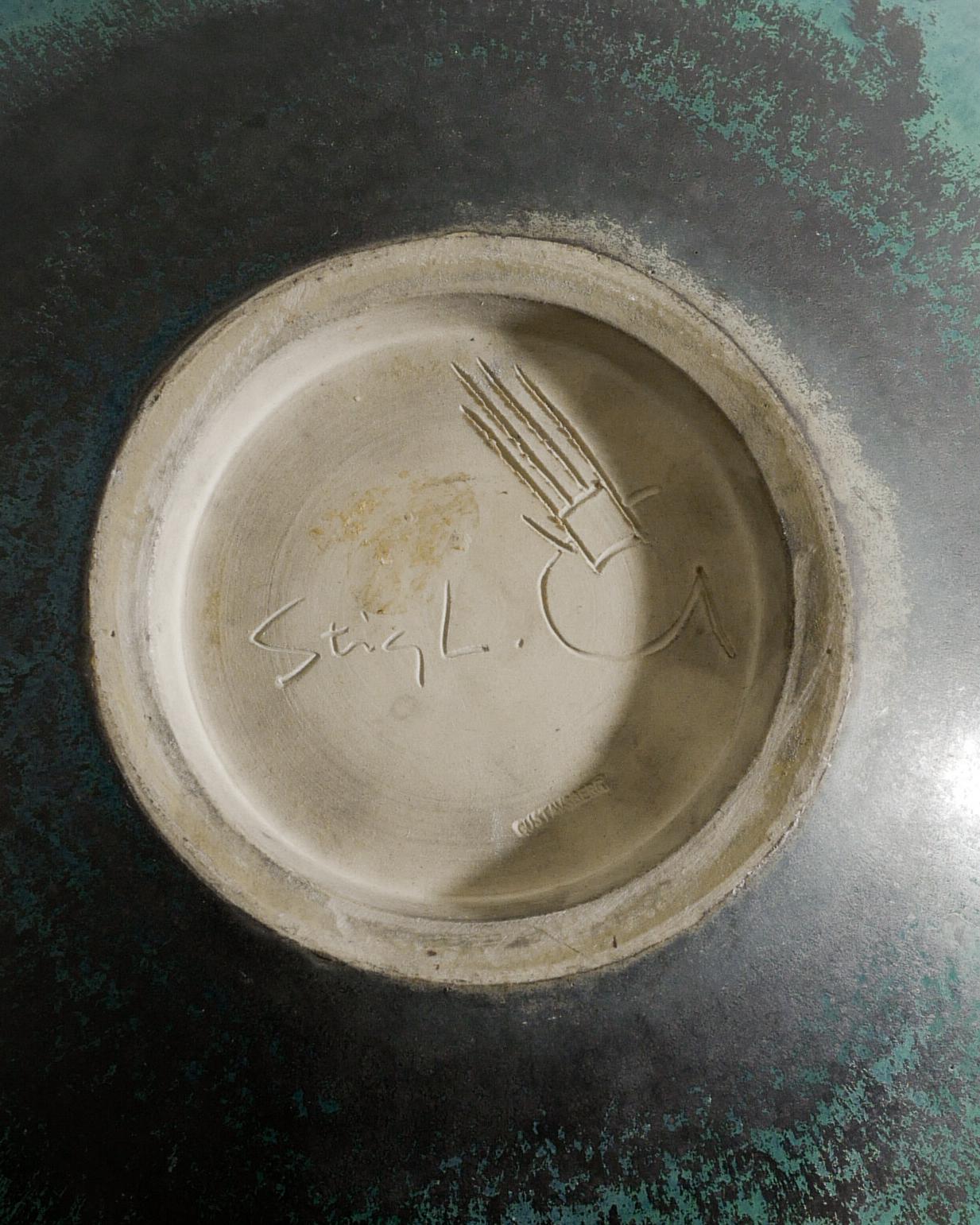 Mid-20th Century Swedish Mid Century Ceramic Bowl by Stig Lindberg for Gustavsberg, 1960s For Sale