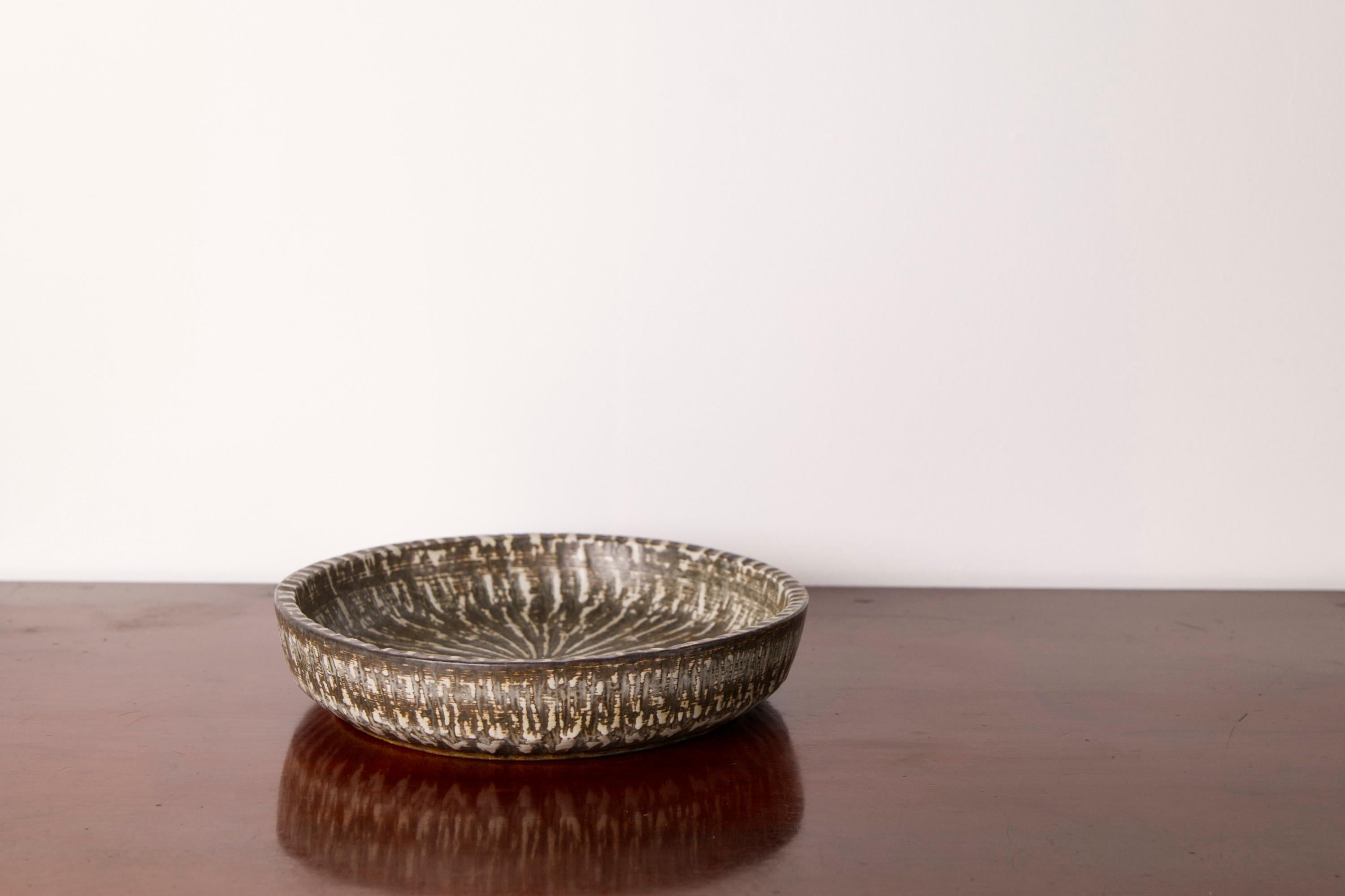 Large Swedish Mid-Century Ceramic Dish 