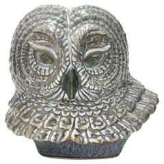 Vintage Swedish Mid-Century Ceramic Owl Figurine by Gunnar Nylund for Rörstrand