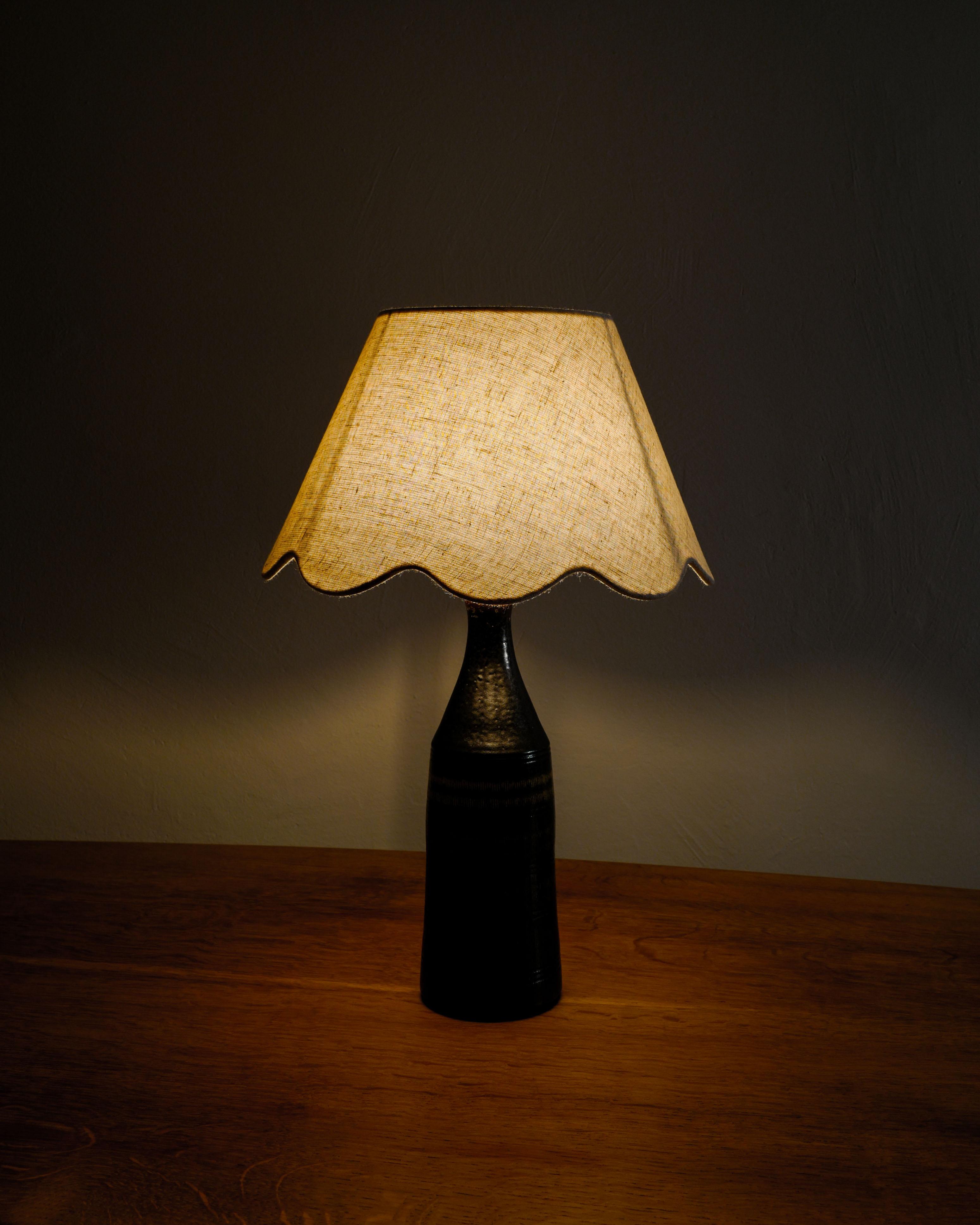 Stoneware Swedish Mid Century Ceramic Table Lamp by Arthur Andersson for Wallåkra, 1940s For Sale