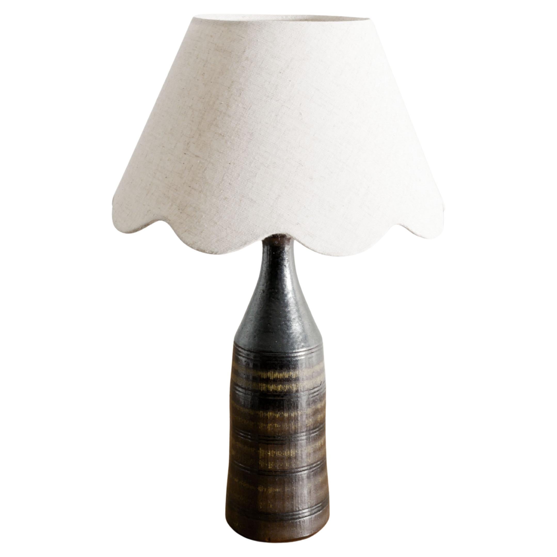 Swedish Mid Century Ceramic Table Lamp by Arthur Andersson for Wallåkra, 1940s For Sale