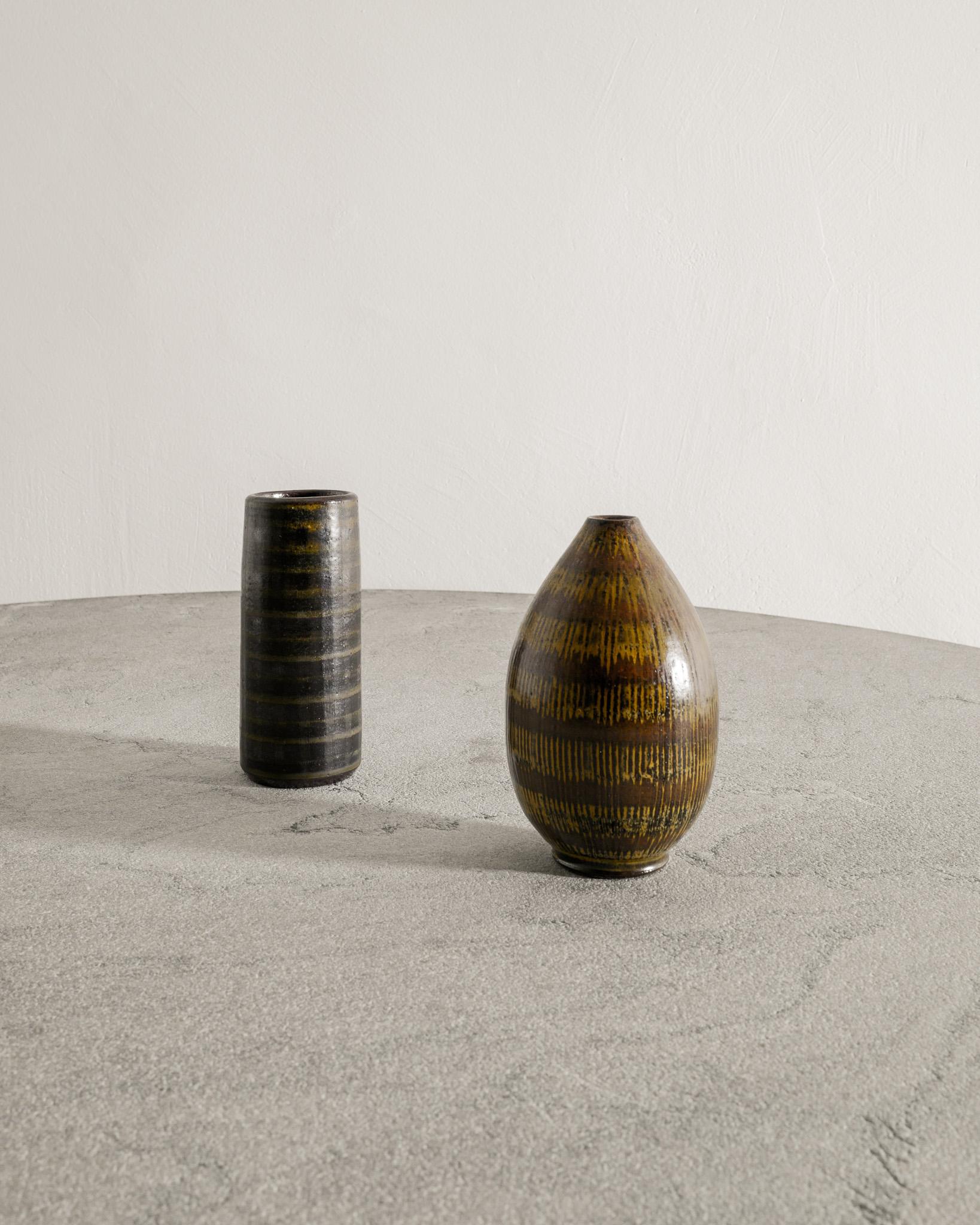 Schwedische Keramikvase aus der Mitte des Jahrhunderts von Arthur Andersson für Wallåkra Schweden, 1940er Jahre im Zustand „Gut“ im Angebot in Stockholm, SE