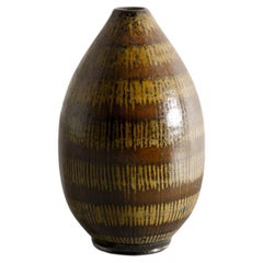 Schwedische Keramikvase aus der Mitte des Jahrhunderts von Arthur Andersson für Wallåkra Schweden, 1940er Jahre
