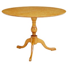 Used Swedish mid century circular birch occasional table
