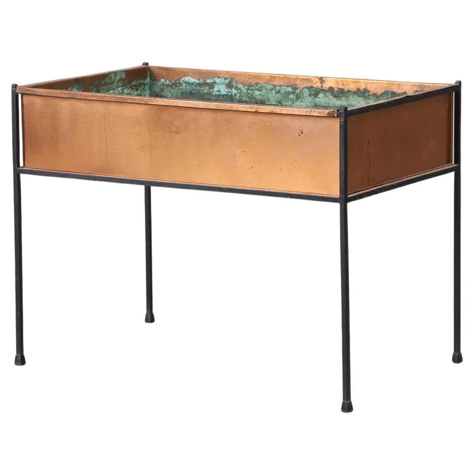 Jardinera de cobre sueca de mediados de siglo para mesa de Hans-Agne Jakobsson, años 50