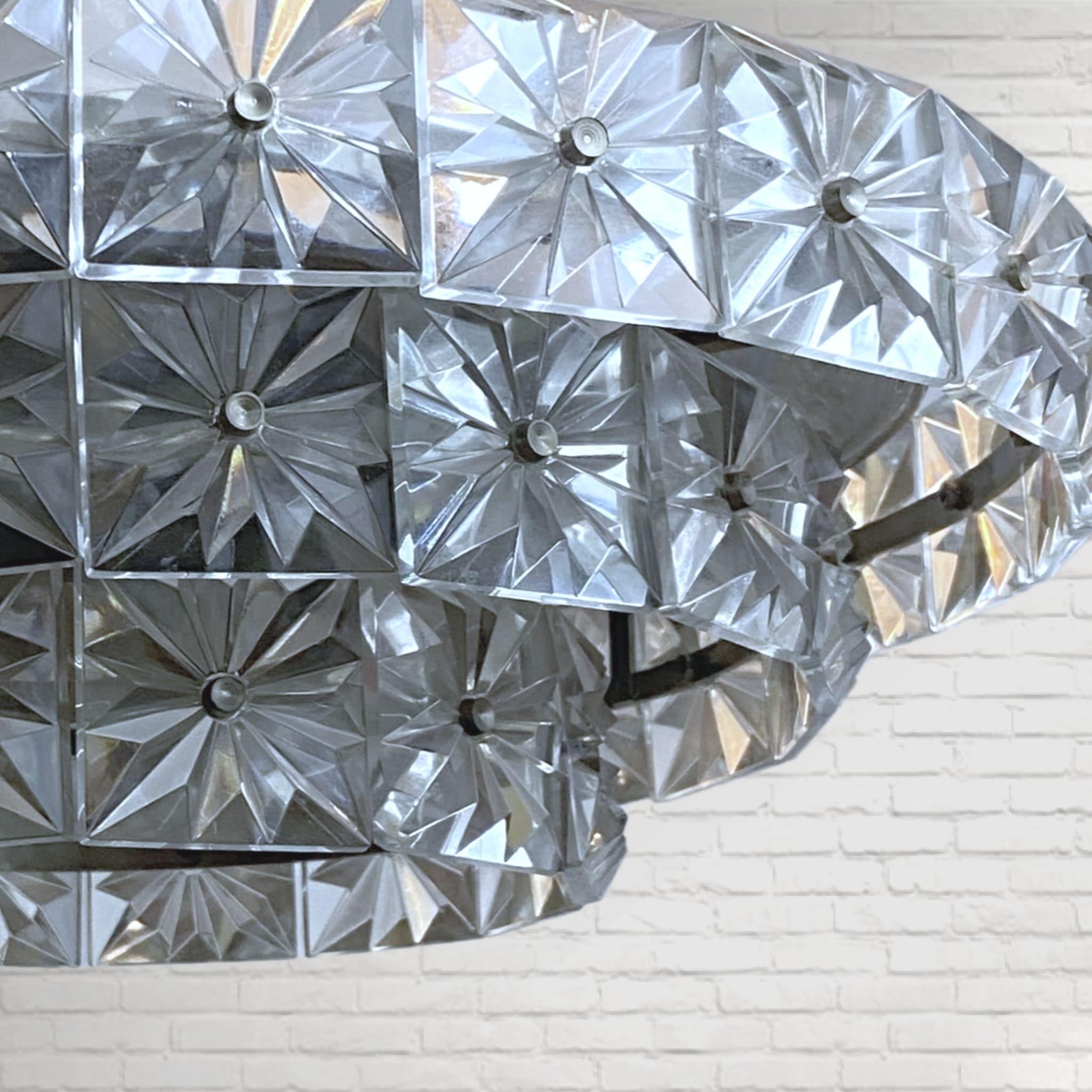 Swedish mid-century crystal chandelier by Eriksmåla, 1960s For Sale 1
