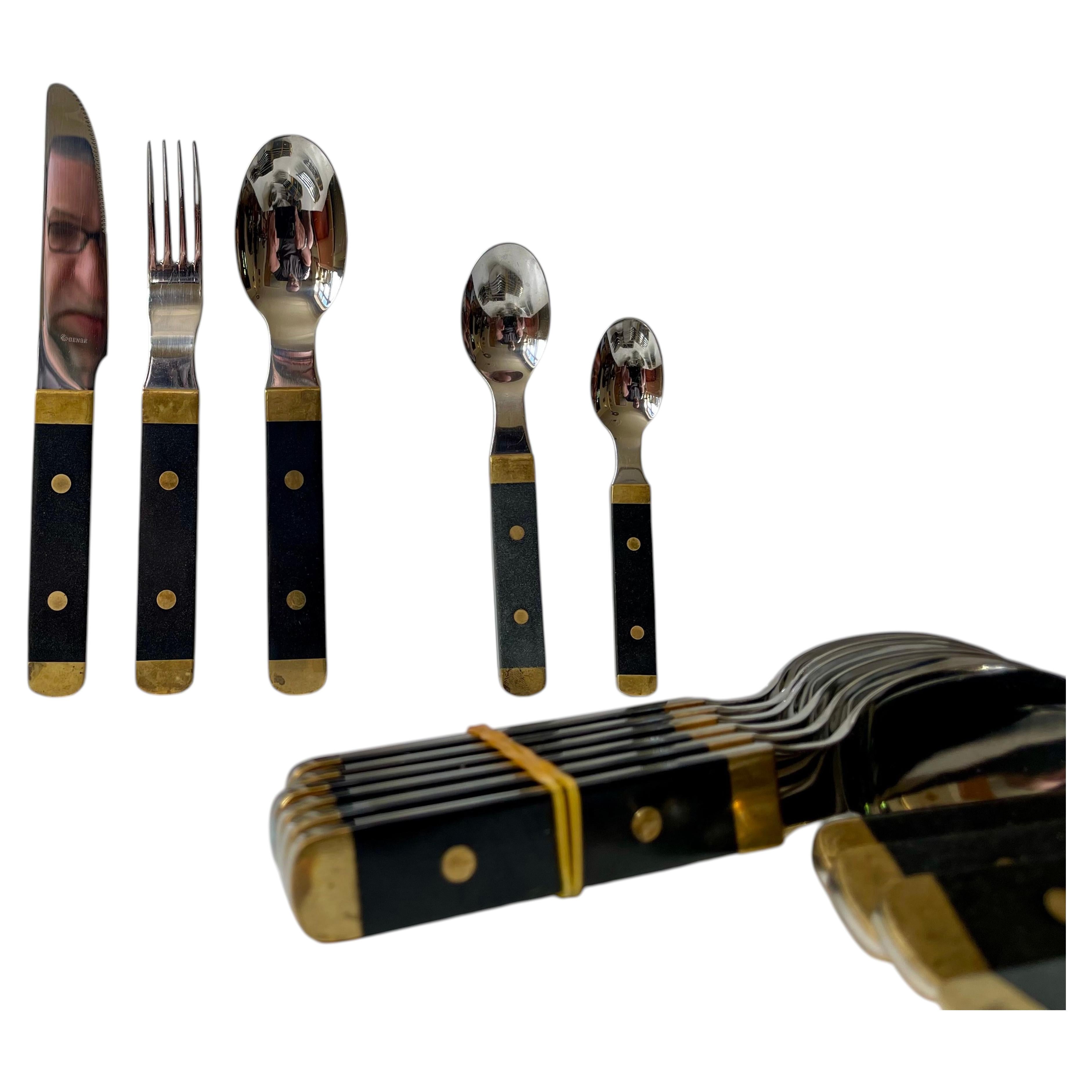 Swedish Mid-Century Cutlery Set Viktor by Gense, 1970s, Set of 47 For Sale