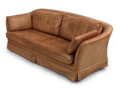 Swedish Mid-Century DUX Brown Leather Sofa