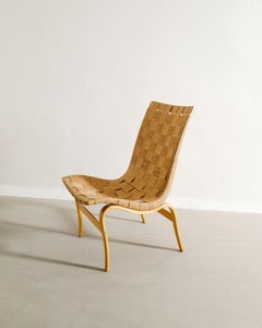 Swedish Mid Century Easy Chair "Arbetsstolen" by Bruno Mathsson Produced 1960s